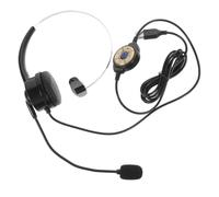 CALLARON Casque avec Micro Mono pour Appels Clairs, du Bruit | Pvc, Mousse à Mémoire et Cuir Pu, Plug And Play, Noir, Impédance 32ω, Sensibilité 108db