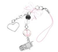 CALLARON Chaîne de Téléphone Portable de Cœur Nœud Transparent Charme Polyvalent pour Accessoire Portable et Décoration