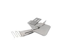 CALLARON Classeur à Angle Double Pli en Acier Inoxydable pour Machine à Coudre, Outil Multifonction pour Plier et Relier les Bords, Accessoire Couture Pratique