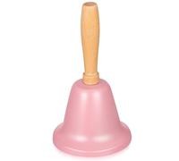 CALLARON Clochette Père Noël en Fer et Bois 6,5 Cm Poignée Confortable pour Décoration Noël Maison Ambiance Vintage Son Clair et Net