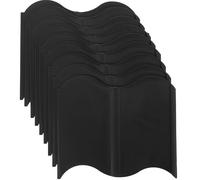 CALLARON Clôture Décorative en Plastique Flexible Noir pour Jardin et Parterres, Surface Lisse, Forme Courbe ou Ligne Droite, Kit Bordure Extérieur Pelouse