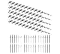 CALLARON Clous Doubles de Plinthe à Filetage Invisible, Fer Galvanisé, 100 Pièces avec 5 Manchons, Fixation sans Couture pour Moulures, Panneaux Acoustiques et Encadrements de Portes,