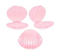 CALLARON Coffret à Bijoux de Coquillage Rose, Boîte à Articles Divers Réutilisable en Pp, Espace Ample pour Protection des Objets Précieux, pour Fête ou Anniversaire, Lot de 3