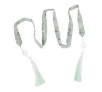 CALLARON Coiffes Hanfu Traditionnelles Élastiques à Cheveux Bandeau Vert Dégradé En Soie Artificielle Avec Pompons Pour Costumes Chinois Et Cosplay