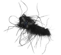 CALLARON Coiffure à La Pince à Cheveux Agrafe Accessoires Pinces à Cheveux Fille Style Mariage Décoratif En Forme De Filles Pince Cheveux Accessoire Cheveux Coups De Cheveux La Plume Noir