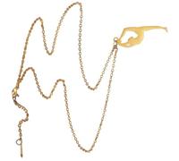 CALLARON Collier Sport Pendentif Gymnastique en Acier Titane Taillé Or, Chaîne Créative pour Cou, Accessoires de Sport pour Athlètes Féminins et Masculins
