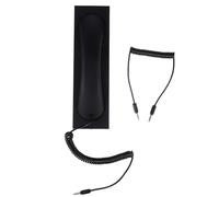 CALLARON Combiné Téléphonique Rétro Créatif Filaire Antidérapant pour Téléphone Portable et Tablette, Récepteur Audio 3,5 Mm Compatible Pc, Casque Micro Vintage Noir Mat