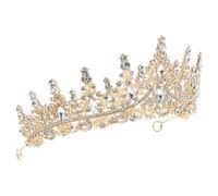 CALLARON Couronne Baroque avec Strass Forme de Larme pour Accessoires de Coiffure Mariage Bal de Promo et Soirée Costumée