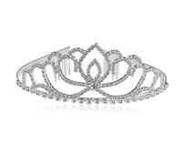 CALLARON Couronne de Mariage Rhinestones Tiara Chic pour Mariage Bandeau
