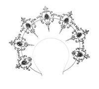 CALLARON Couronne Dorée pour Gâteau Coiffe Baroque Bandeau de Bal Accessoire de Coiffure Décoratif pour Fêtes