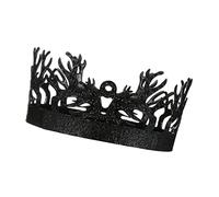 CALLARON Couronne Vintage Noire Style Médiéval Couronne Gothique pour Homme et Femme Diadème pour Anniversaire et Costume Royal