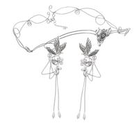 CALLARON Couronnes Boucles Oreilles Manchettes Sans Perçage Avec Pompons Pour Femme Mariage Anniversaire Accessoire Mode Oreilles Elfes