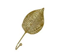 CALLARON Crochet Facile à Installer Or Style Nordique Élégant Mural Décoratif en Fer Forme de Feuille pour Rangement Maison Clés et Objets Quotidiens