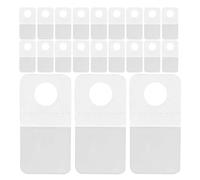 CALLARON Crochets Adhésifs Transparents en Plastique 100 Pièces 20X40 MM Trou Rond pour Suspendre Étiquettes, Cintres et Petits Articles en Boutique, Bureau et Espace de Rangement