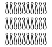 CALLARON Crochets Métalliques Suspendre Multifonctionnels 100 Pièces, Longueur 32 Mm, Couleur Noire, Fixation Résistante Anti-UV et Étanche pour Mâts de Drapeau, Porte-clés et Corde