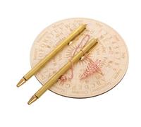 CALLARON Cuivre 99,9% Kit de Baguettes de Sourcier avec Pendule | Bois et Cuivre, Design Portable Élégant, Tapis de Divination Inclus, pour Pratiques Spirituelles et Bureau
