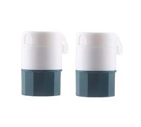 CALLARON De 2 Pièces coupeur de médecine Séparateurs faux tablette un m pilulier de voyage pilulier portable distributeur de séparateur de Green