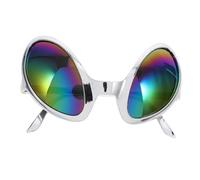 CALLARON de Soleil Cosplay Alien Fluorescentes Vertes Cadre Argenté Accessoire Déguisement Fête Halloween Anniversaire