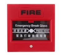 CALLARON Déclencheur D'alarme Incendie, Bouton D'arrêt D'urgence Manuel Réarmable, Plastique Rouge, Haute Sensibilité, pour Système D'alarme Incendie Domestique et Sécurité du Bâtiment