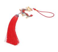 CALLARON Décoration Suspendue Voiture en Alliage de Zinc Pendentif Dragon Rouge 3d Élégant et Solide pour Rétroviseur, Symbole de Prospérité et Usage Polyvalent