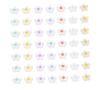 CALLARON Décorations d'Ongles en Résine à Fleurs 100Pcs Accessoires de Manucure DIY Décorations Tridimensionnelles Motifs Floraux pour Nail Art Filles Bricolage Faciles à Installer