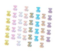 CALLARON Décorations Ongles Ours Résine 160 Pièces 6x8 Mm Multicolore Patchs Nail Art DIY Manucure Accessoires Charmes pour Créations Personnalisées