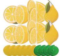 CALLARON Décorations Suspendues Tourbillonnantes Citron en Papier Jaune 10 Pièces pour Décoration Intérieure et Banquets, Couleur Vive et Fabrication Soignée