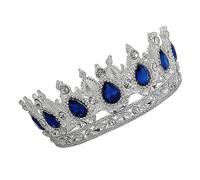 CALLARON diadème de mariée accessoires de cheveux de mariée faire la fête diadème pour les femmes couronnes de reine pour les femmes pour femme braut haarschmuck hochzeit Braut Krone Bleu