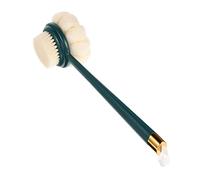CALLARON Dual Sided Bath Brush With Loofah And Bristle Back For Skin Exfoliation And Cleaning Long Handle Shower Scrubber For Body Care