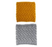CALLARON Écharpe Chaude 2 Pièces écharpe pour enfants petit foulard de noel Noël tour de cou rond tube de cou de foulard chaud cache-cou européen et américain plus chaud vernis Manquer fil