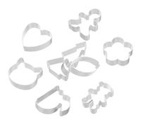 CALLARON Emporte-pièces en Acier Inoxydable 8 Pcs pour Biscuits Diy, Moules à Pâtisserie Multiformes Cœur Fleur Arbre Lapin Chat Poisson Ours, Outil de Cuisson Réutilisable pour Maison