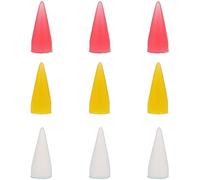 CALLARON Ensemble 9 Embouts de Stylo Cure-ongles en Silicone 3 Couleurs Tête de Remplacement en Cire pour Nail Art Précision Accessoires Manucure Pédicure