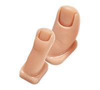 CALLARON Ensemble D'accessoires Pour Nail Art 2 Embouts D'entraînement En Silicone Pour En Acrylique Faux Pieds Pour La Formation À La Manucure