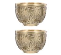 CALLARON Ensemble de 2 Bols à Trésor en Laiton Doré Léger et Résistant à L'usure, Décoration Raffinée Maison ou Présent Élégant