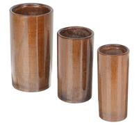 CALLARON Ensemble de 3 Ventouses en Bambou Petit Format pour Massage Corporel par Ventouses Outil Sain à Domicile Boîte de Rangement en Bois Accessoire de Thérapie Traditionnel