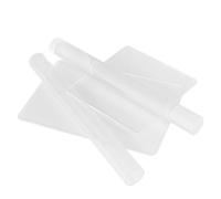 CALLARON Ensemble D'outils en Acrylique pour Argile Polymère - 4 Pièces Comprenant Plaque Rectangulaire 10x15 Cm, Plaque Carrée 10x10 Cm et 2 Rouleaux Pleins Transparents - Kit Complet