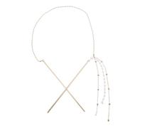 CALLARON Épingle à Cheveux en Alliage de Zinc Double Chaîne Style Chinois Or , Classique , Résistante la Déformation la Décoloration , pour Femmes et Filles