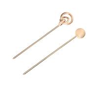 CALLARON Épingles à Cheveux En Aluminium 2pcs Baguette à Cheveux Élégante Accessoire De Coiffure Chignons Coiffure Vintage Pour Femmes Accessoire Polyvalent Pour Fêtes Et Occasions Spéciales