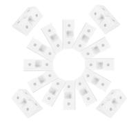 CALLARON Équerres d'Angle en Plastique Blanches Renforcées Couvercle, 50 Pièces, Supports Robustes pour Meubles Lourds, Étagères Murales et Cloisons Cuisine