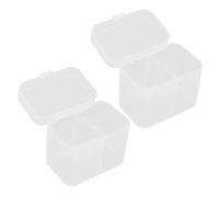 CALLARON Étui pour Cotons 2 Pièces Couvercle, Boîte de Rangement pour Cotons Démaquillants et Lingettes, Conçue pour Organiser Accessoires de Beauté à Domicile