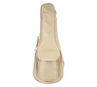 CALLARON Étui pour Ukulélé Poche Extérieure en Tissu Oxford 600d 24 Pouces Imperméable avec Mousse, Paquet à Dos Épais Beige et Design Portable Latéral
