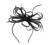 CALLARON Fascinator Vintage Plume Et Strass Accessoire Élégant Pour Mariage Et Thé Chapeau Femme Pour Événements Spéciaux