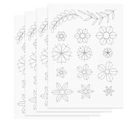 CALLARON Feuilles de Quilling en Bois Beige 4pcs Design Créatif pour Positionnement Précis et Outils Recyclables de Quilling Papier DIY