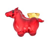 CALLARON Figurine de Cheval du Zodiaque en Cristal Rouge Feng Shui, Ornement de Bureau Élégant et Symbole de Prospérité pour Décoration du Nouvel an 2026