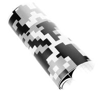 CALLARON Film Vinyle Camouflage Adhésif 152x50 Cm pour Voiture, Autocollant Covering Carrosserie Noir et Blanc, Film Protecteur en Plastique pour Personnalisation Extérieure Automobile