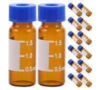 CALLARON Flacons D’échantillonnage Analytique 2 Ml Marron Graduation, Lot de 100 Pièces, Godets de Réactif de Laboratoire Adaptés pour Chromatographie Liquide et Gazeuse, Flacons