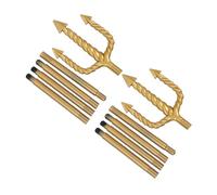 CALLARON Fourche De Plastique Accessoire De Trident Doré pour Cosplay Fêtes Halloween Et Décorations De