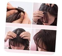 CALLARON Fringue Frontale à Clip Frange Aérienne Extension de Cheveux pour Femme et Fille Foncé