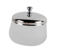 CALLARON Gobelet pour Dissolvant Vernis à Ongles Verre Rond avec Couvercle Acier Inoxydable pour Rincer le Vernis Accessoire de Manucure