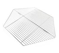 CALLARON Grille de Barbecue Multifonction Argenté Hexagonale en Acier Inoxydable Filet Anti-Chute pour Extérieure et Barbecue en Plein Air